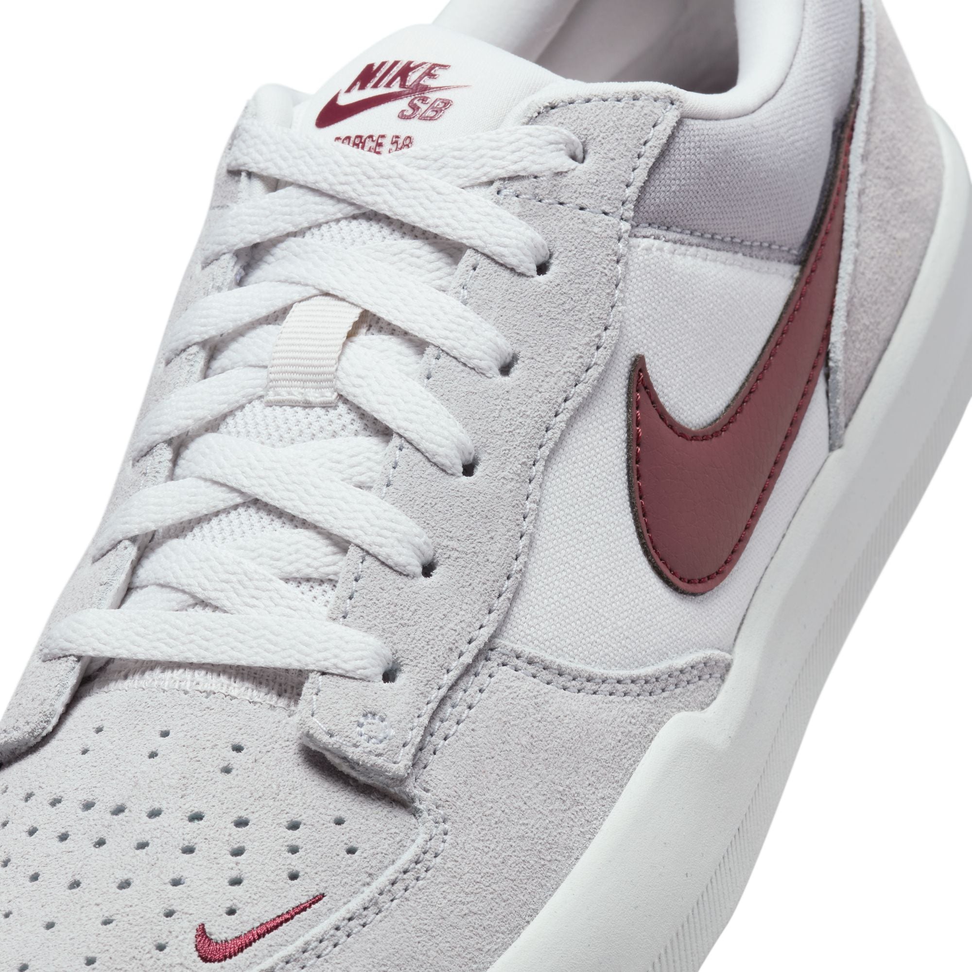 NIKE - FORCE 58 001 - BLANC / ROJO