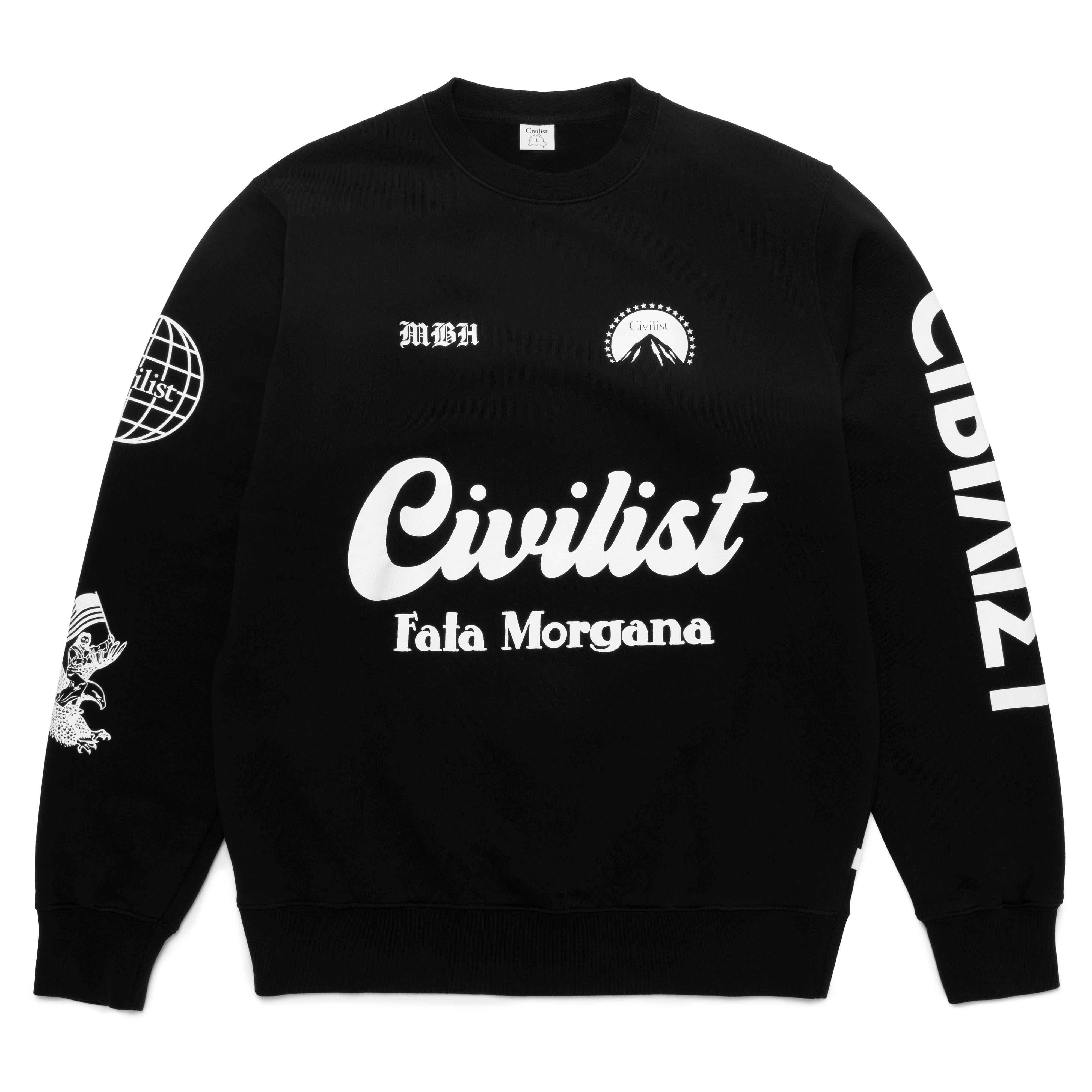 CIVILIST - CREWNECK - Fata Morgana - NEGRO