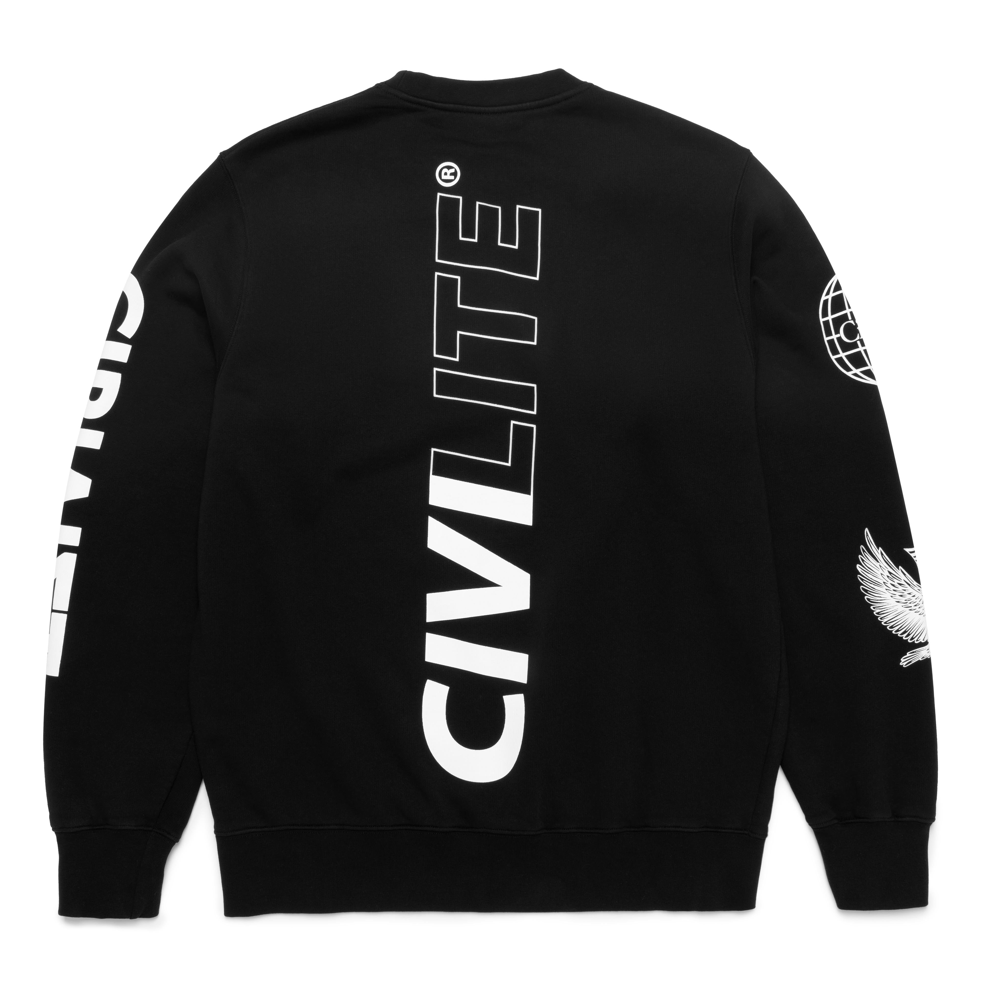 CIVILIST - CREWNECK - Fata Morgana - NEGRO