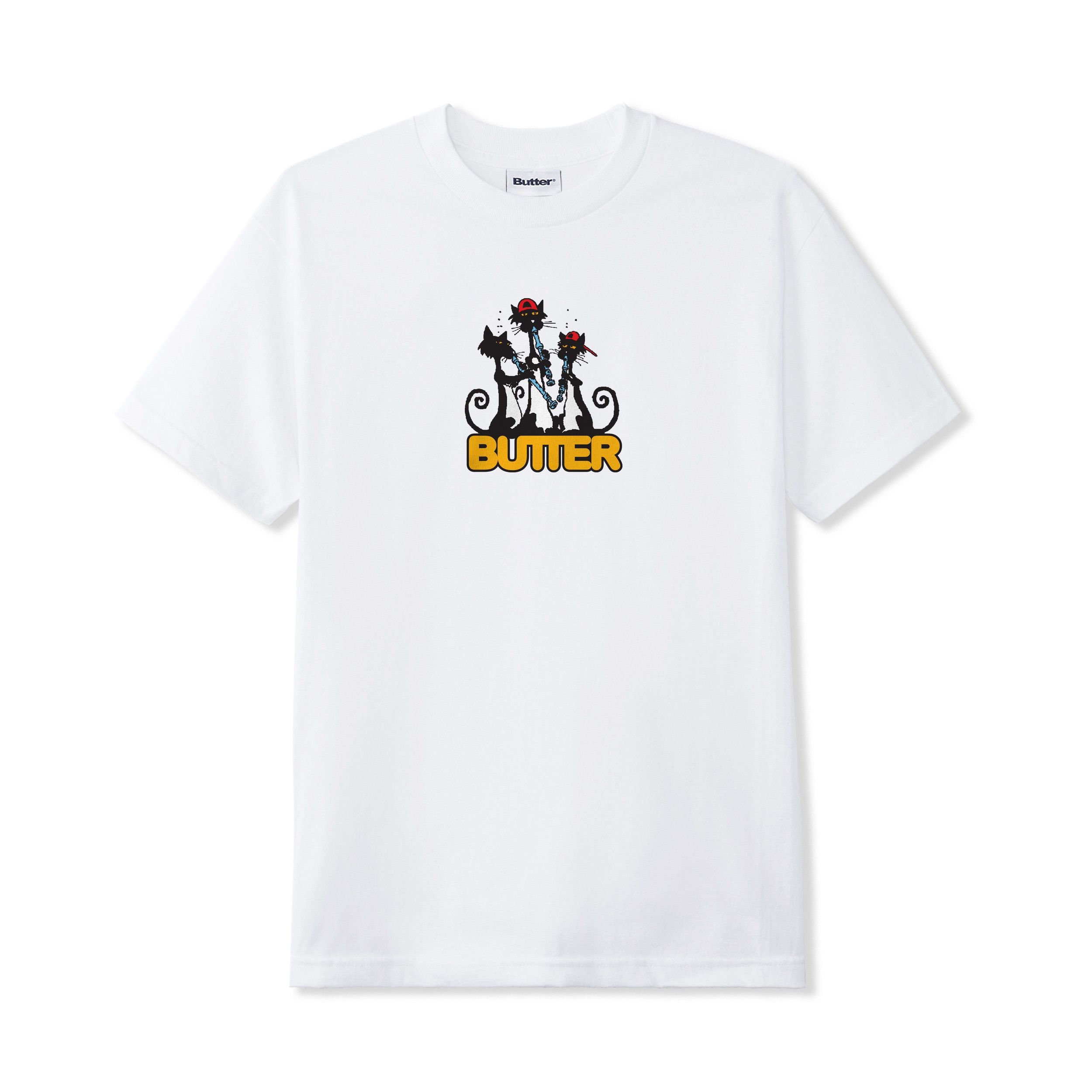 BUTTER - CAMISETA - Cats Tee, White