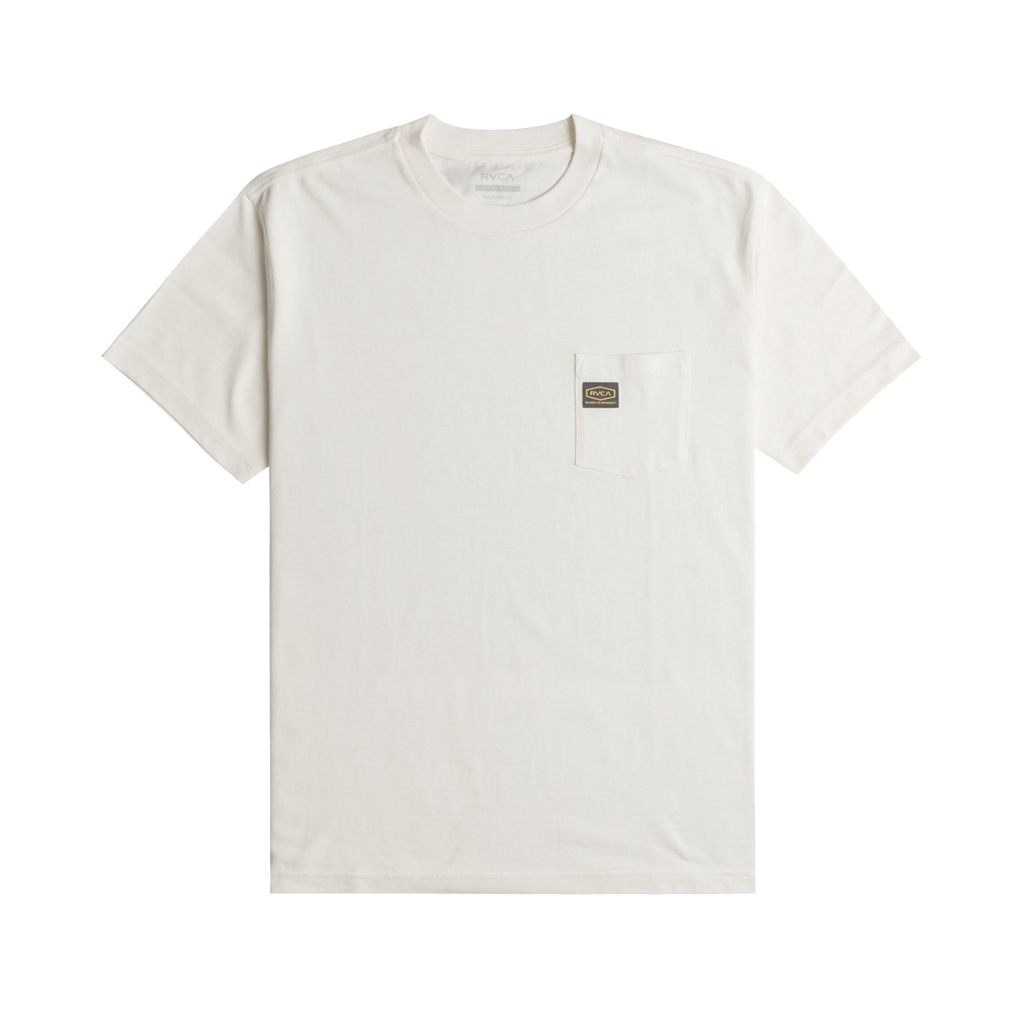 LAPLAZA-SKATE-SHOP-TEE-RVCA-AMERICANA-POCKET-WHITE