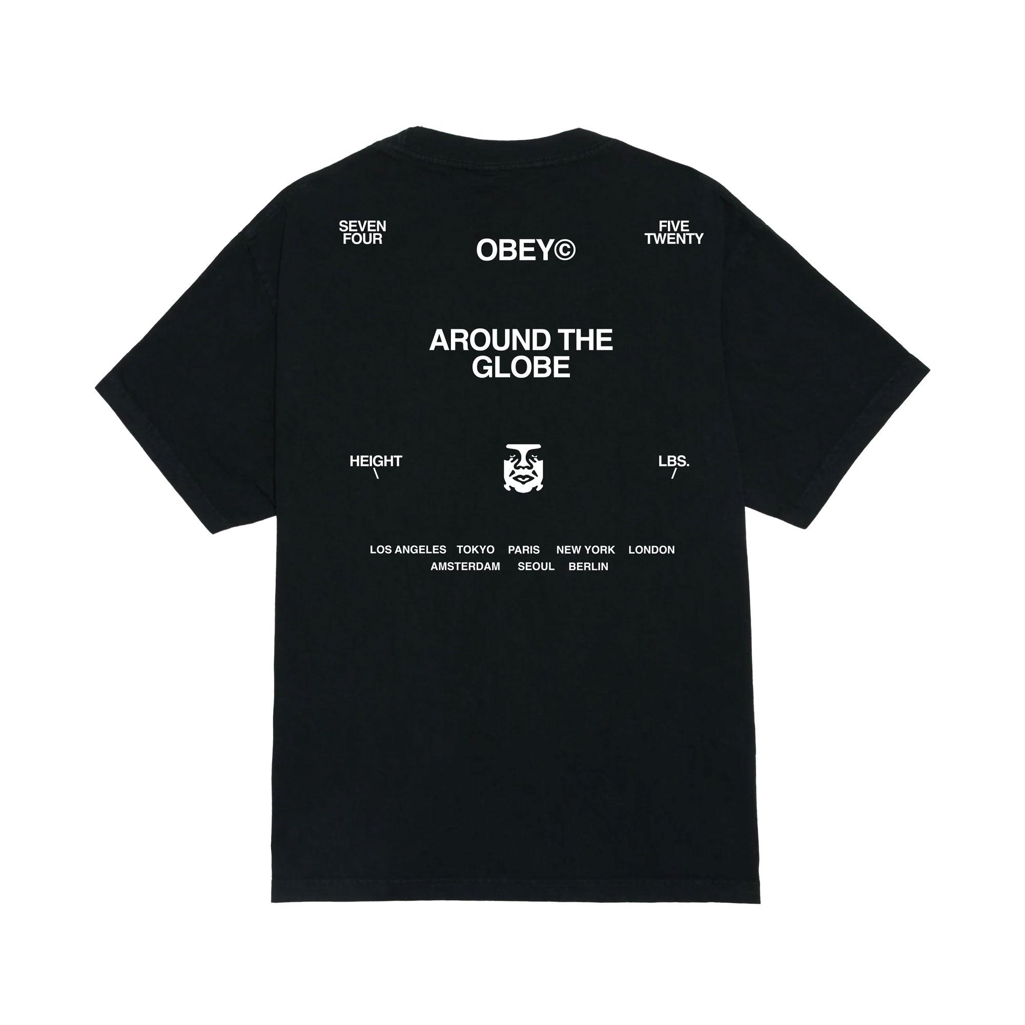 OBEY - AROUND THE GLOBE PIGMENT T-SHIRT