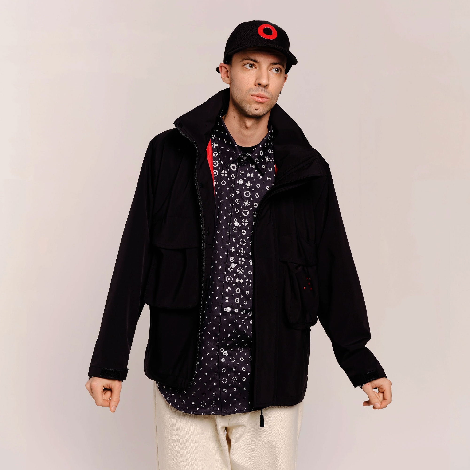 POP TRADING COMPANY - Veste Popshell Noir/Baie de Goji