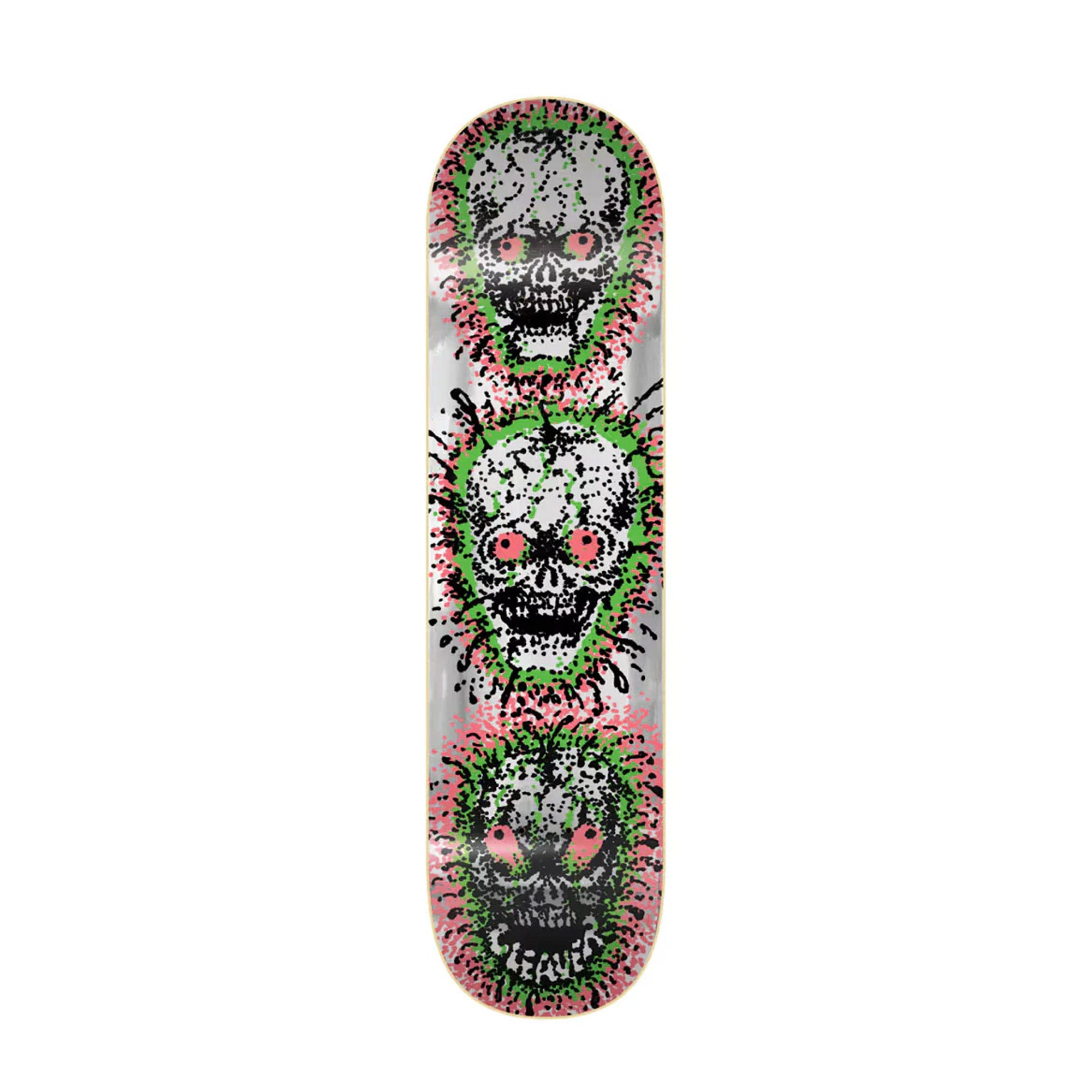 CLEAVER SKATEBOARDS - SKULL" (Silver Foil) 8.3