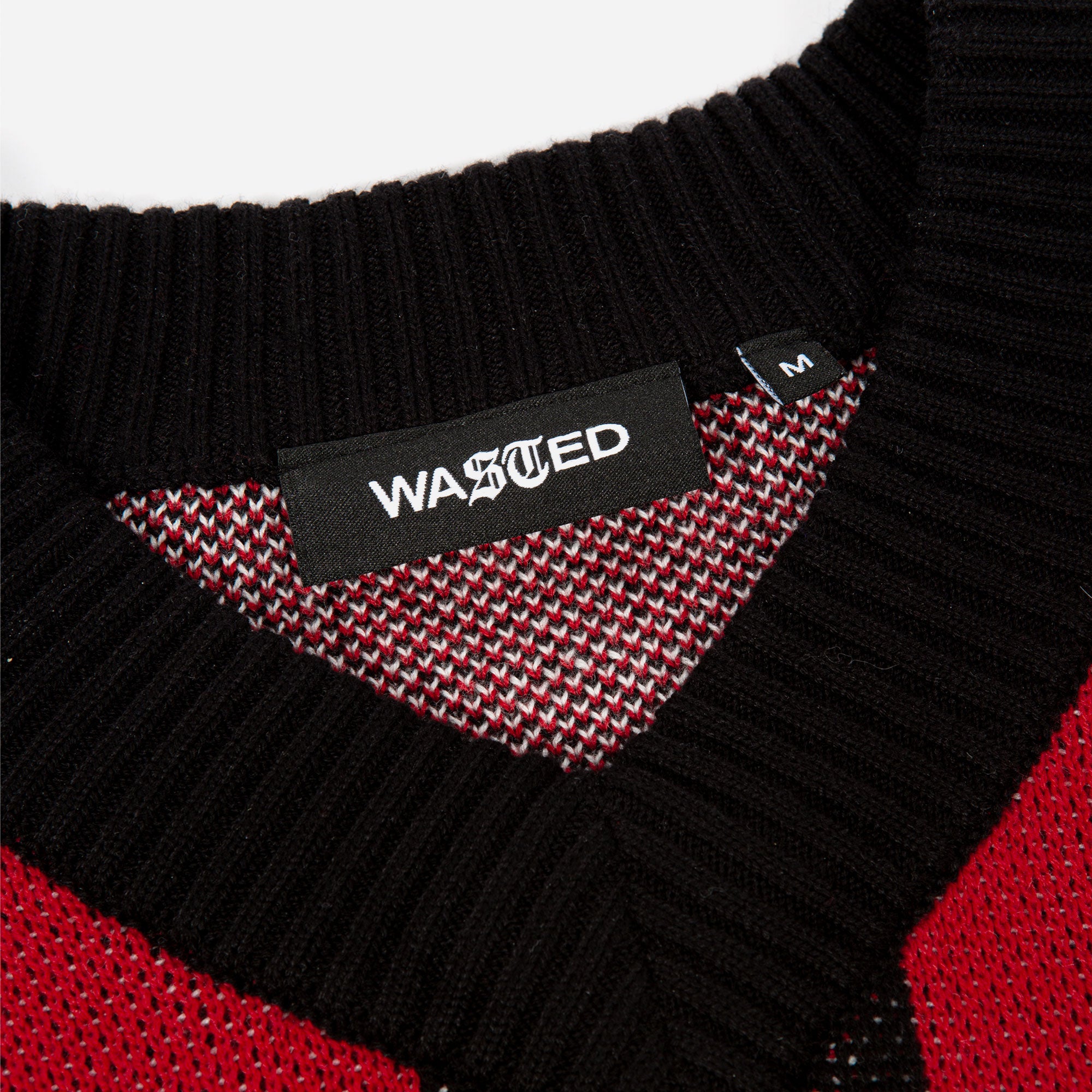 WASTED PARIS - BLADE SWEATER - BLACK / FIRE RED