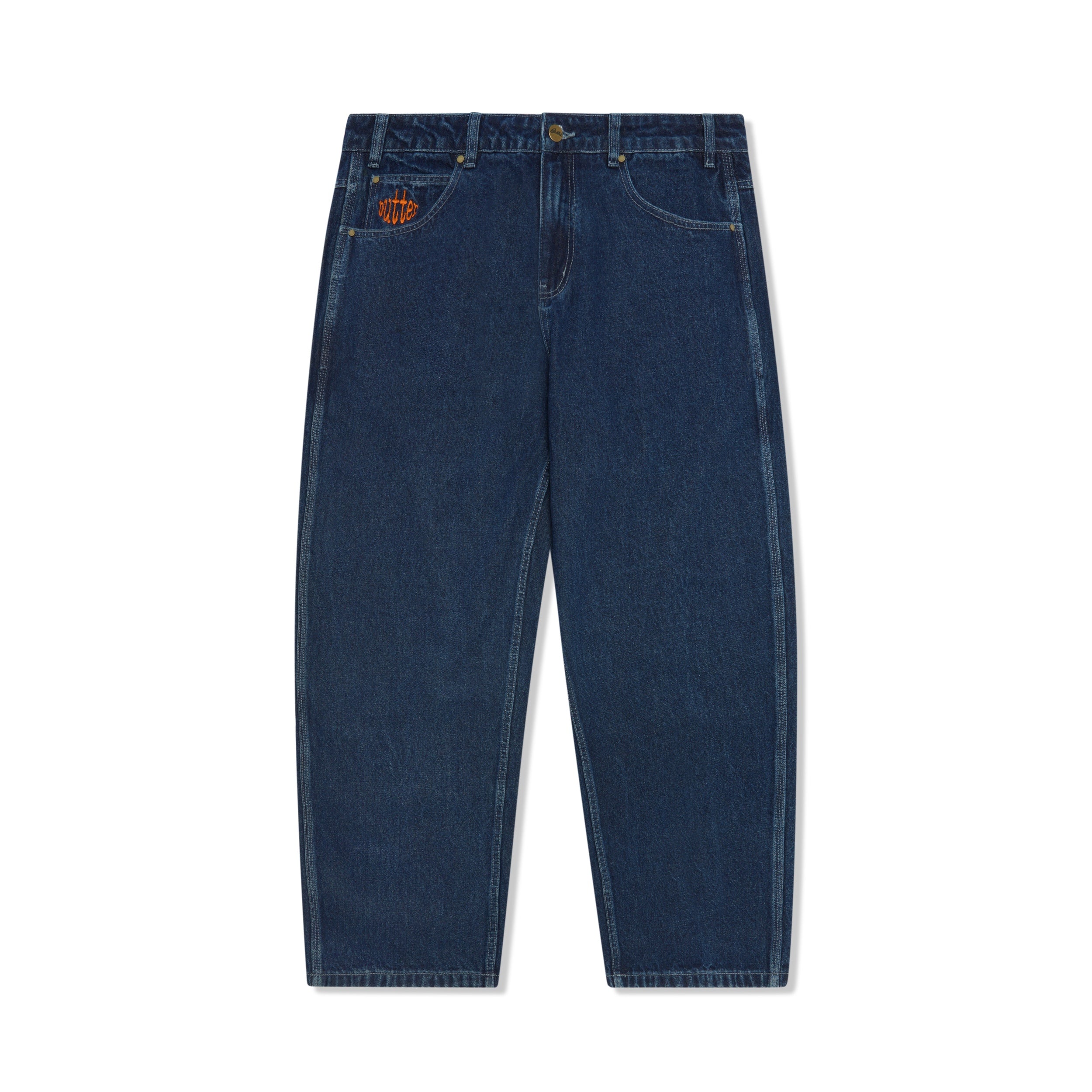 BUTTER - Jean en denim Spider, indigo foncé 