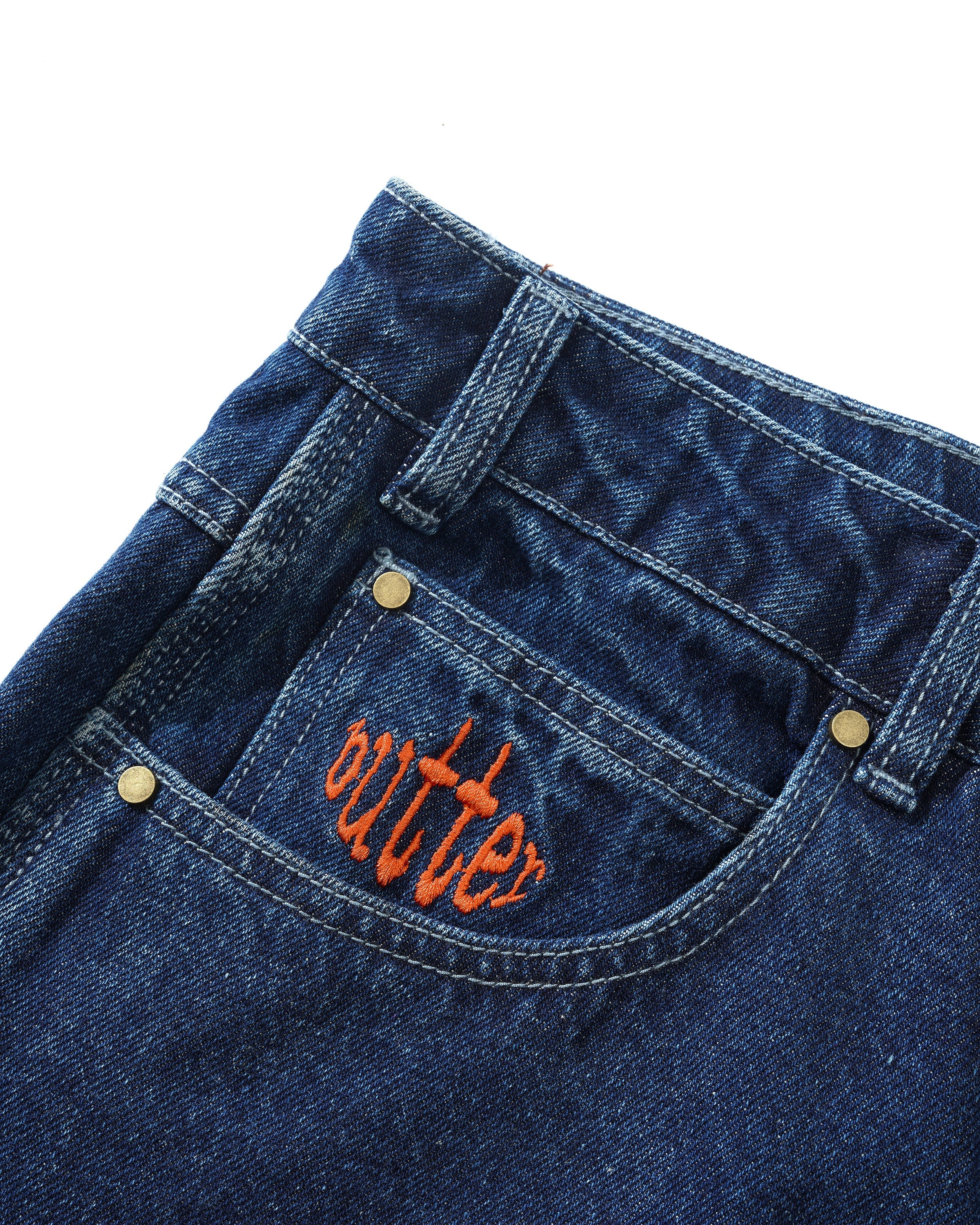 BUTTER - Spider Denim Jeans, Dark Indigo