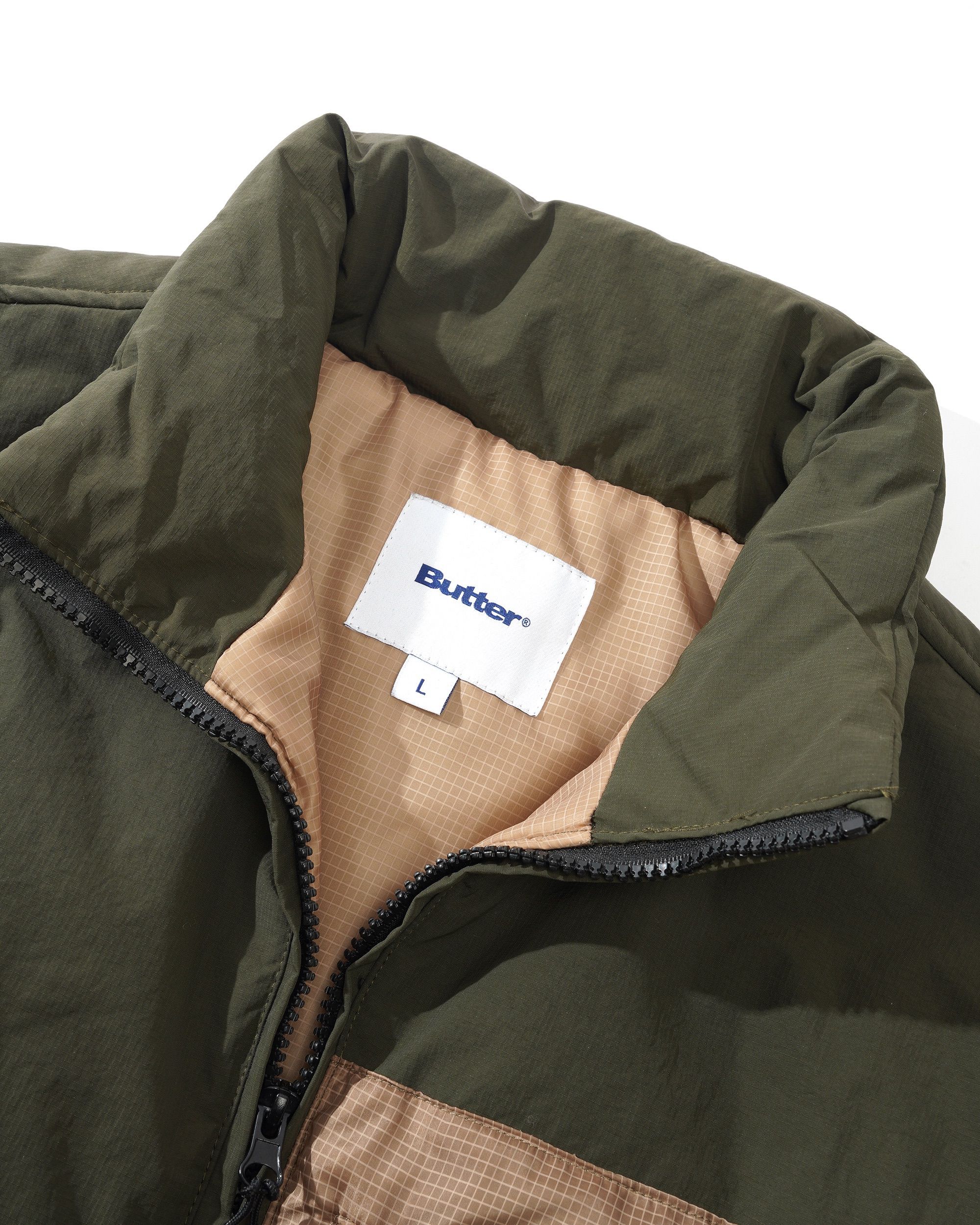 BUTTER - Terrain Puffer Jacket, Dark Olive